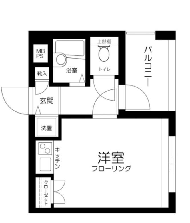 クレアシオン南大塚(1K/3階)の間取り写真