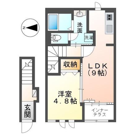 サウザンド クレーン(1LDK/2階)の間取り写真