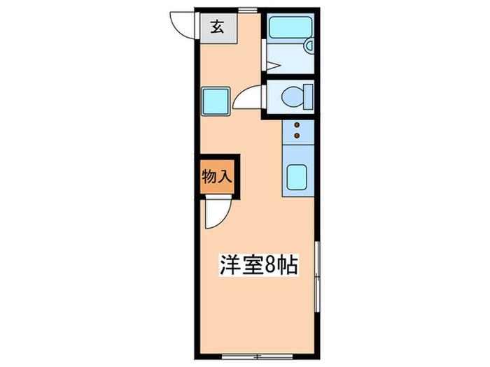 ミツフジハイツ(ワンルーム/1階)の間取り写真