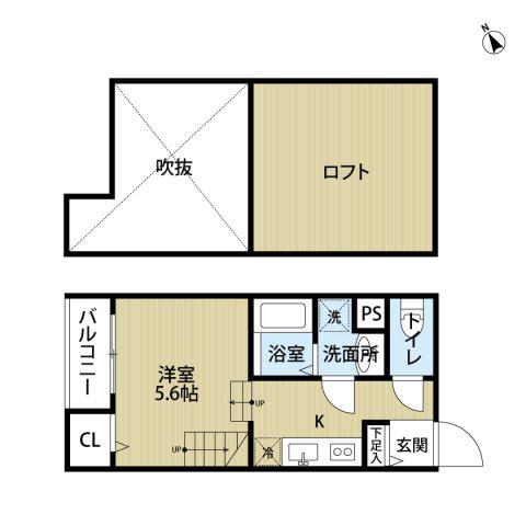 FY-STYLE箱崎(2K/1階)の間取り写真