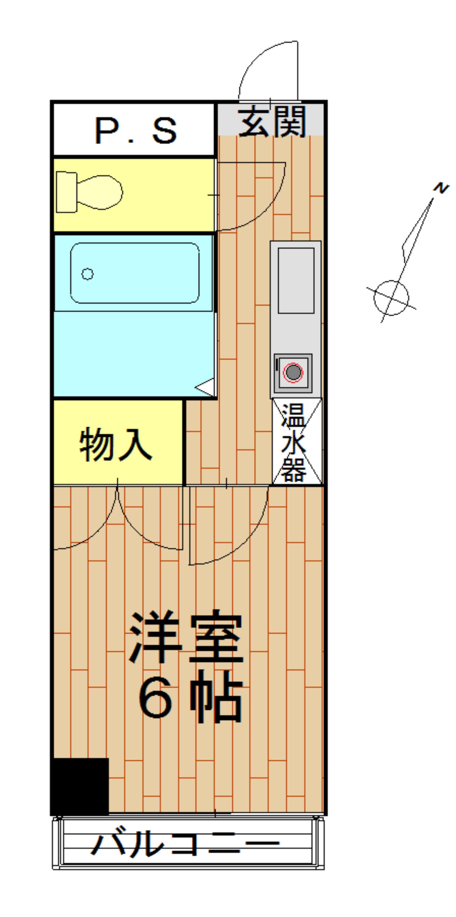 えりあ21ビル(1K/3階)の間取り写真