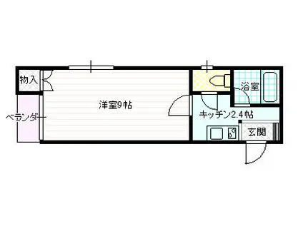 ハイムアンゲルウスI(1K/2階)の間取り写真