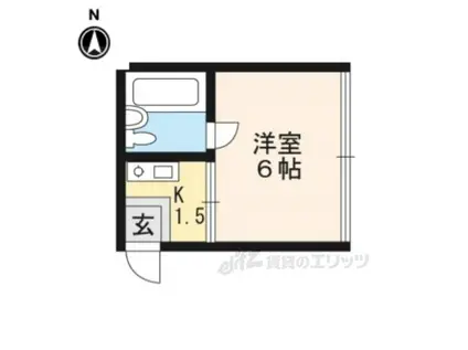 ソフィア山科(1K/2階)の間取り写真