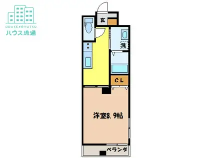 親和ハイツ(1K/4階)の間取り写真