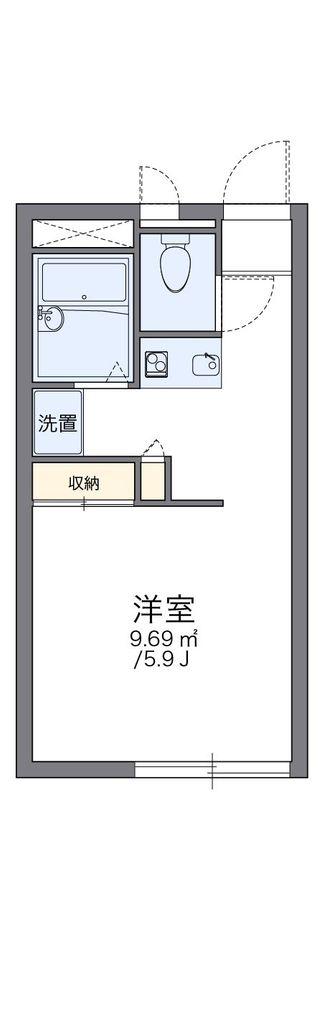 レオパレスフレッシュIII(1K/1階)の間取り写真