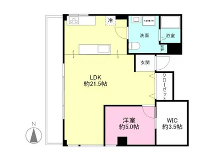 PIKO(1LDK/4階)の間取り写真