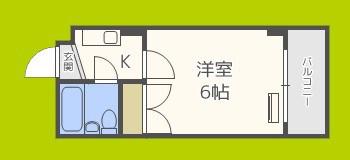 ミタカホーム8番(1K/2階)の間取り写真