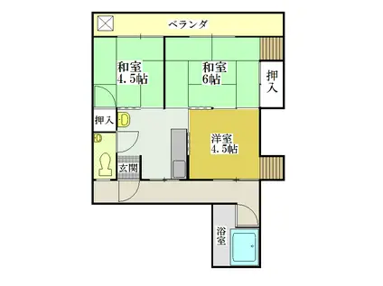 メゾン南荘園(3K/3階)の間取り写真