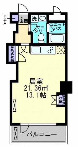 アルファレガロ古新町(ワンルーム/6階)の間取り写真