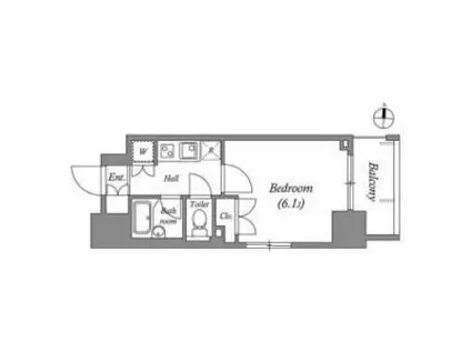 ステーションフロント両国(1K/10階)の間取り写真