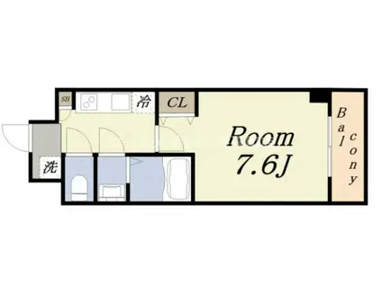 スプランディットキャトル(1K/11階)の間取り写真