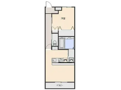 アルエット(1LDK/2階)の間取り写真