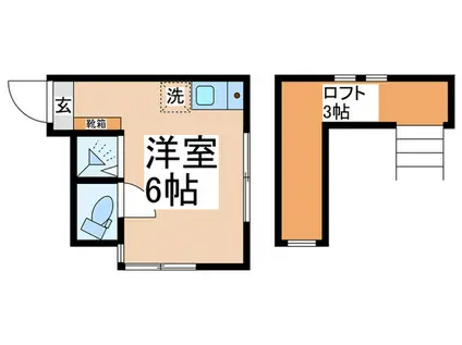 ユナイト浜町カサビアンの杜(ワンルーム/2階)の間取り写真