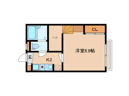 レオパレス東菜畑II(1K/1階)の間取り写真