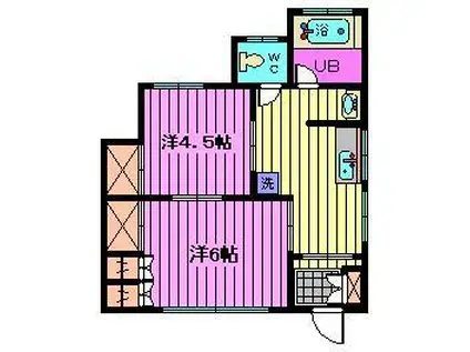 森沢荘(2K/1階)の間取り写真