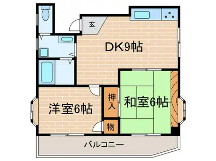 MAISON K´S(2DK/3階)の間取り写真