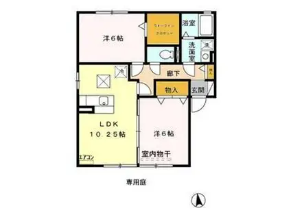 ノイエ・シュタット A/B A(2LDK/1階)の間取り写真