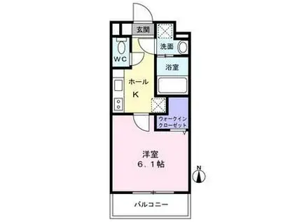 長町6丁目マンション(1K/1階)の間取り写真