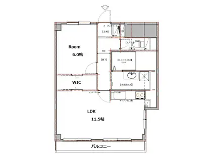 ハイネスロワイヤル(1LDK/14階)の間取り写真