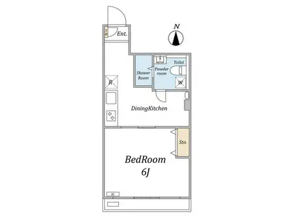 桜プレイス戸越公園(1DK/3階)の間取り写真