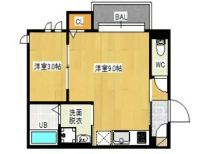 REGALEST IJIRI(1LDK/2階)の間取り写真