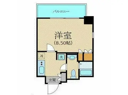 プラーズタワー東新宿ビル(1K/4階)の間取り写真