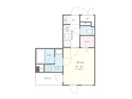 コスモス江古田(1K/2階)の間取り写真