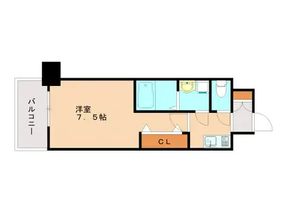 レジュールアッシュ神戸グランフィール(1K/8階)の間取り写真