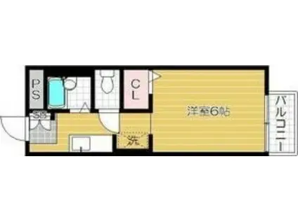 ル・クレールI(1K/1階)の間取り写真