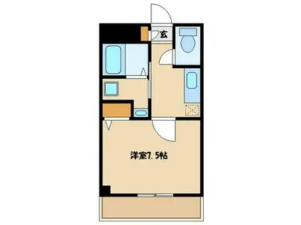 シャルマン 参番館(1K/1階)の間取り写真