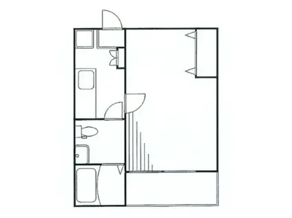 ウエストガーデン坂戸(1K/2階)の間取り写真
