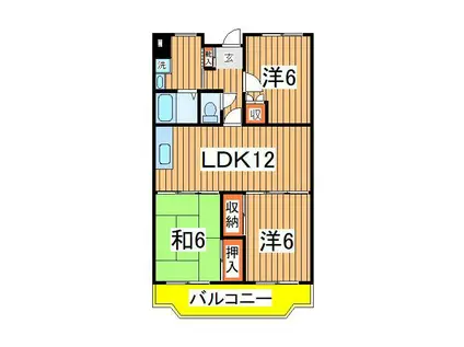 プレジオ2(3LDK/1階)の間取り写真