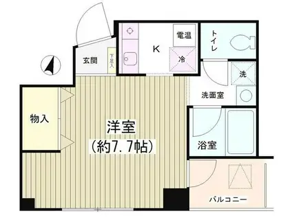 ティーケーアール神田多町(1K/5階)の間取り写真