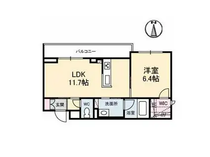 グランデ・アルベロ(1LDK/2階)の間取り写真