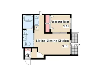 NET-K大倉山アーク(1LDK/3階)の間取り写真