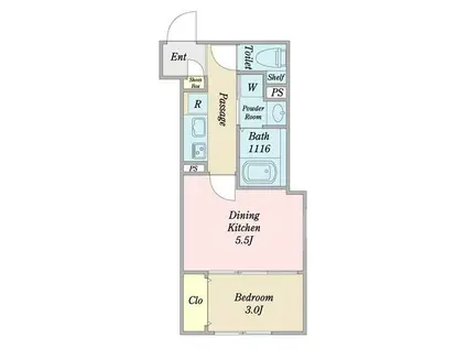 LUORE池下(2K/1階)の間取り写真