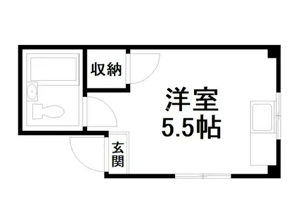 シティヴィラ高野(1K/2階)の間取り写真