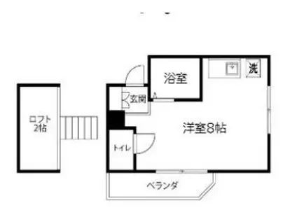 カーサ・エスペシア(ワンルーム/2階)の間取り写真