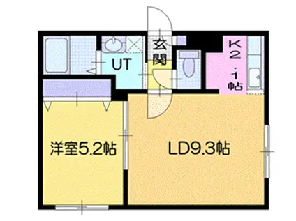 ラ・フレーズII(1LDK/1階)の間取り写真