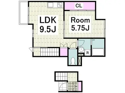 ウィルモア野比VOL.4(1LDK/2階)の間取り写真
