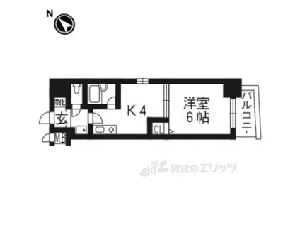 エスリード京都河原町第3(1DK/6階)の間取り写真