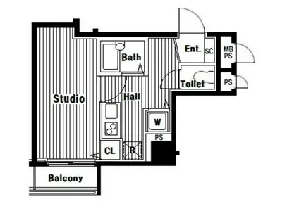 ガラ・シティ芝公園(1K/11階)の間取り写真