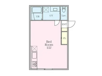 クエスト・大山町(ワンルーム/2階)の間取り写真