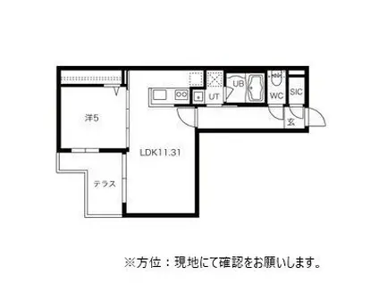 AYA RESIDENCE (1LDK/1階)の間取り写真