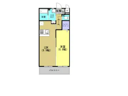 ヴァレンティナ(1LDK/1階)の間取り写真