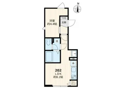 サンメリア蓮根(1LDK/2階)の間取り写真