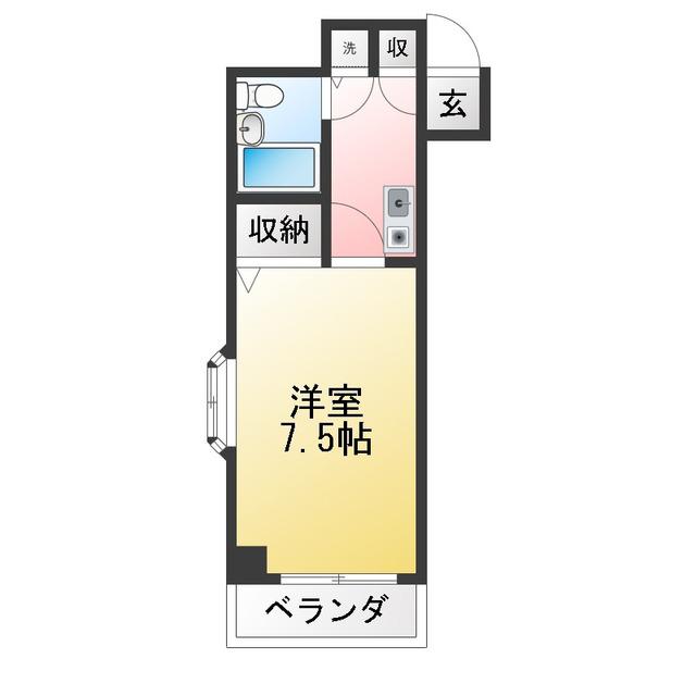 駒込大河原ビル(1K/4階)の間取り写真