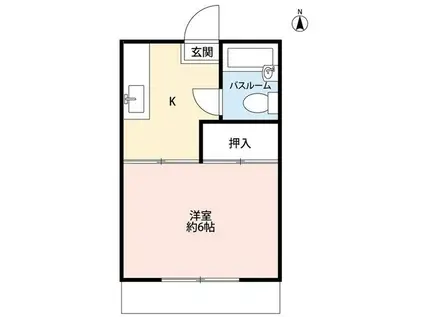 青梅第三プラザ(1K/1階)の間取り写真