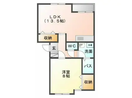 サニーコート(1LDK/1階)の間取り写真