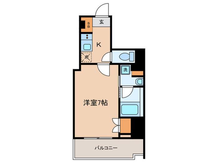 レジディア文京本郷III(1K/9階)の間取り写真